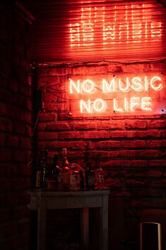No Music No Life Neon Sign Perfect for music lovers