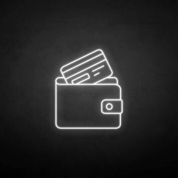 &#39;Wallet&#39; neon sign