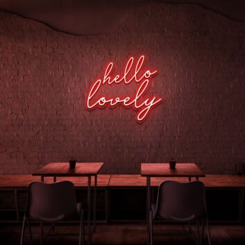 Hello Lovely Neon Sign Add a sweet and welcoming touch