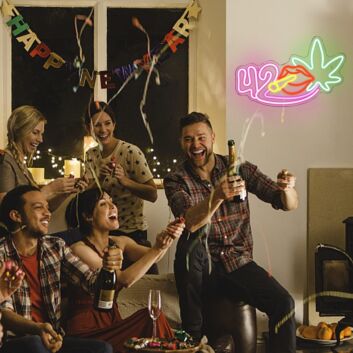 Leaf Neon Signs Wall Decor Natural Style