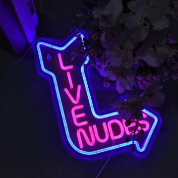 Live Nudes Room Neon Sign Bar Fun