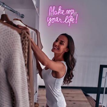 Make Up Your Life Neon Sign Beauty Studio Inspiration