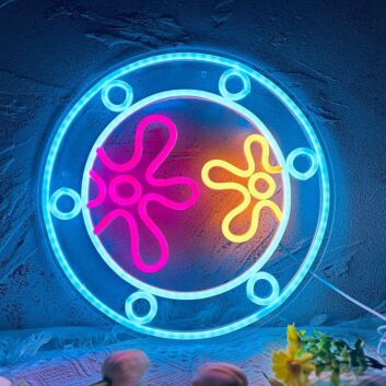 Moon and Two Flowers Great Party Neon Sign Event Decor