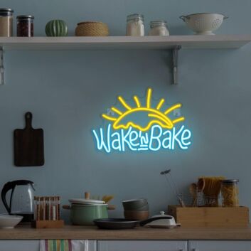 Sun Wake and Bake Neon Sign Relaxed Style