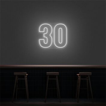 Brighten Up Your Celebration and Office Space with the Versatile 30 LED Neon Number LED Neon Sign
