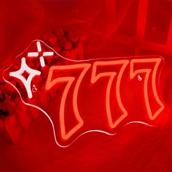 Brighten Up Your Space: 777 LED Neon Sign for Bars, Weddings, and Home Ambiance