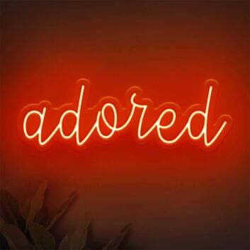 Brighten Up Your Space: Adored LED Neon Sign for Home Decor, Office Vibes, and Party Ambiance.