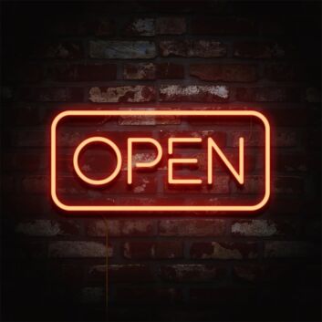 Elevate Your Office, Bar, or Store Ambiance with the Versatile Artwork Open LED Neon Sign.