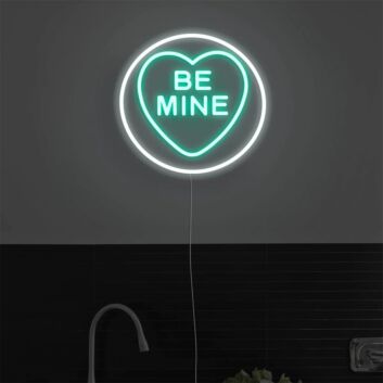 Add a Romantic Glow to Your Wedding, Engagement Party, or Home with the Be Mine LED Neon Sign