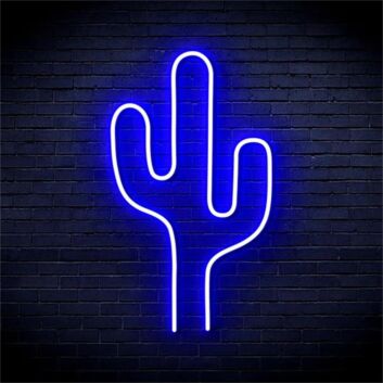 Brighten up your bar, storefront, or wedding ambiance with the vibrant Cactus Ultra-Bright LED Neon Sign.