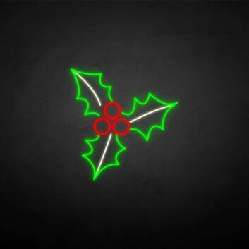 marry christmas mistletoe neon sign