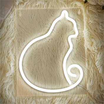 Brighten up your living space, office, or storefront with the whimsical charm of the Cat LED Neon Sign.