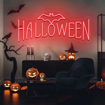 Happy Halloween neon sign