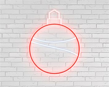 Bring festive cheer to your home, office, or holiday party with the Christmas Bauble LED Neon Sign.