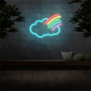 Brighten Up Your Space: Cloud Rainbow LED Neon Sign for Home Decor, Celebrations, and Vibrant Office Atmospheres.