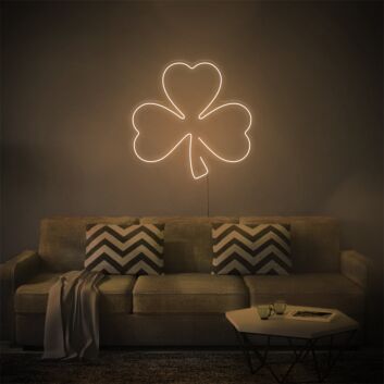 Brighten Your Space: Clover LED Neon Sign for Office, Bar, and Wedding Ambiance.