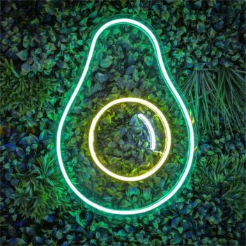 Brighten Up Your Space: Crazy Avocado LED Neon Sign for Home, Bars, and Party Ambiance