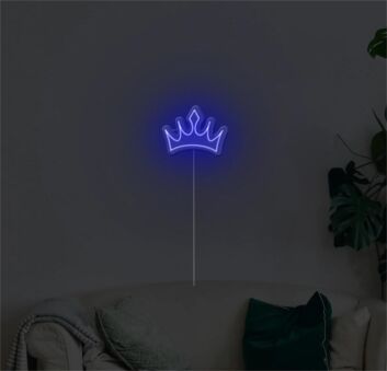 Brighten Up Your Space: Crown LED Sign Neon Sign for Bars, Events, and Chic Home Decor