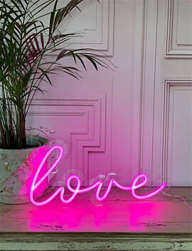 Elevate your special day and home ambiance with the Custom Wedding Love LED Neon Sign - Perfect for nuptial celebrations, office romance, and cozy bar settings.