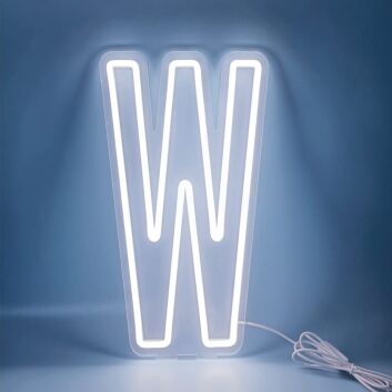 Elevate your office, bar, or wedding ambiance with the Customized LED Neon Light Letter W LED Neon Sign.