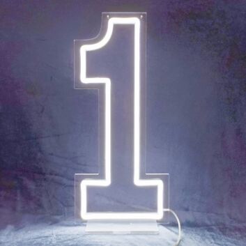 Celebrate in Style: Elevate Your Birthday, Wedding, and Event Ambiance with Customized LED Neon Light Number 1 Birthday LED Neon Sign.