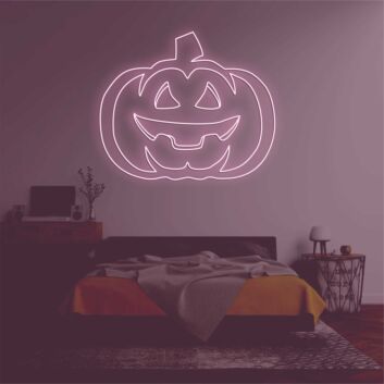 Pumpkin head2&#39; neon sign