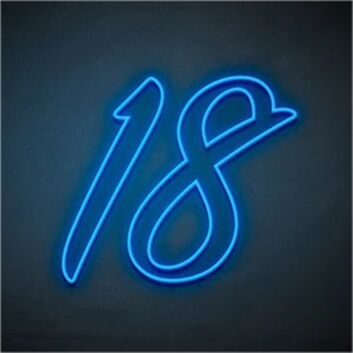Elevate Your Special Celebrations and Decor with the Customized Number 18 LED Neon Sign - Perfect for Birthdays, Anniversaries, and Home Bars.