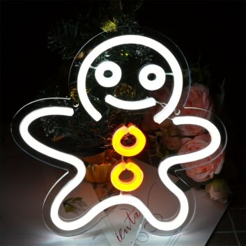 Brighten Your Winter Celebrations and Decor: Cute Snowman LED Neon Sign for Home, Office, and Festive Events.