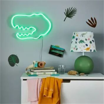 Transform Your Child's Room or Next Birthday Bash with the Dinosaur Green Kids LED Neon Sign - Perfect for Home Decor and Playful Parties!