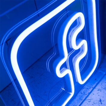 Enhance your office, store ambiance, or social gatherings with the vibrant Facebook Sign Mini LED Neon LED Sign.