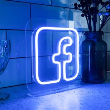Enhance your office, store ambiance, or social gatherings with the vibrant Facebook Sign Mini LED Neon LED Sign.