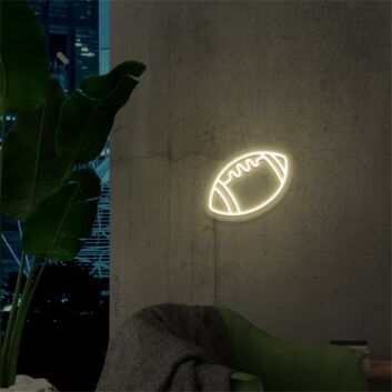 Elevate Your Game Room, Man Cave, or Sports Bar Ambiance with the Football LED Neon Sign Sketch and Etch Us.