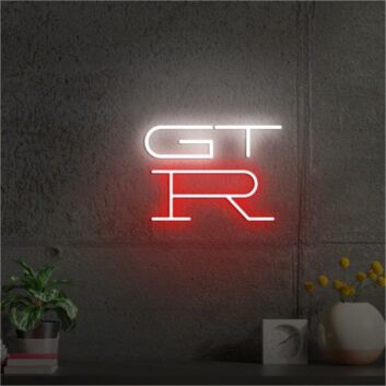 Brighten Up Your Garage, Office, or Man Cave with the Gt-R Car Logo LED Neon Sign.
