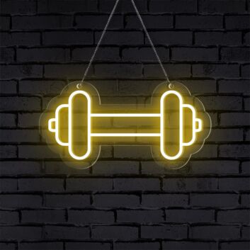 Elevate Your Gym, Office, or Home Gym Space with the Vibrant Gym Barbell LED Neon Sign