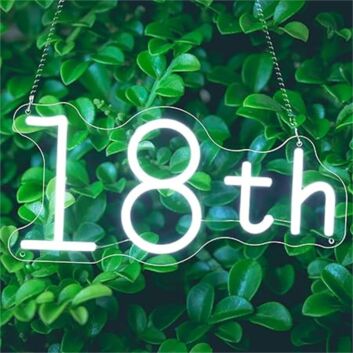 Brighten Up the Celebration: Transform Your Birthday Bash, Home, or Bar with the Happy Birthday 18th LED Neon Sign.