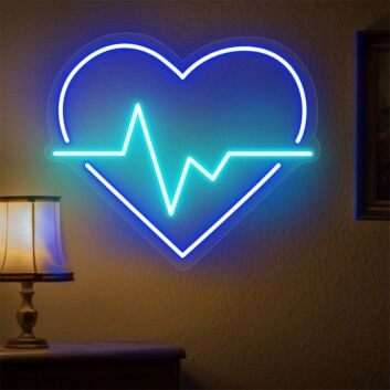 Bring romance and cool vibes to your bedroom, bar, or event with the Heart and Wave LED Neon Sign.