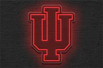 Show Your Hoosier Pride at Home, Office or Campus Events with the Indiana University Logo LED Neon Sign.