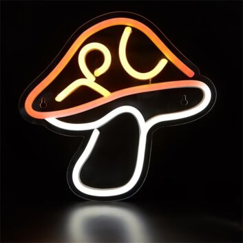 Bring a whimsical glow to your bedroom, gaming setup, or café with the LED Neon Mushroom Cute LED Neon Sign.