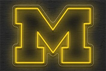 Brighten Up Game Days and Sports Bars with Michigan Block M Logo LED Neon Sign