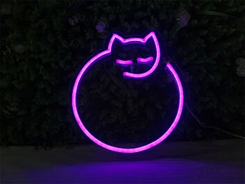 Brighten Up Your Bedroom, Home Office, or Pet Corner with the Mini Cat LED Neon Sign.