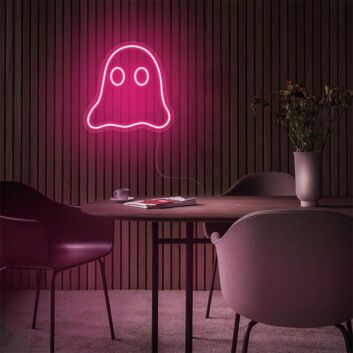 Add a Spooky Glow to Your Halloween Celebrations and Kid&#039;s Rooms with the Mini Ghost LED Neon Sign.