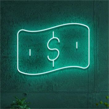 Brighten Your Business, Bar, or Game Room with a Neon Money Sign.