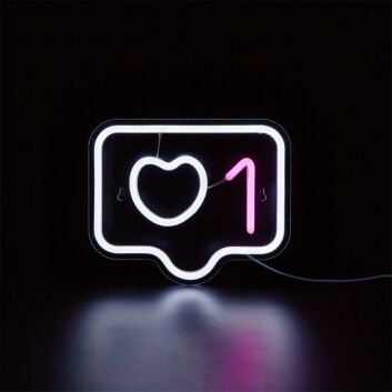 Add a Warm Glow to Weddings, Bars, and Romantic Dinners with the One Heart LED Neon Sign.