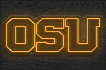 Brighten Up Your Game Room, Bar, or Dorm with the Osu Logo LED Neon Sign.