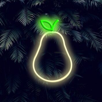 Brighten Up Your Space: Pear LED Neon Sign for Home, Office, Bar, and Wedding Ambiance.