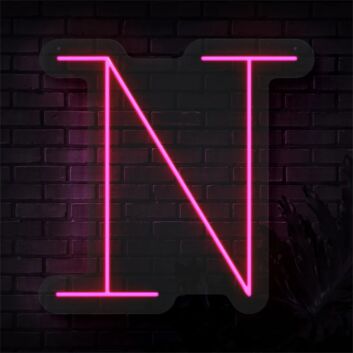 Brighten Your Space: Perfect for Weddings, Home Decor, and Office - Personalized Initial Letter N LED Neon Sign.