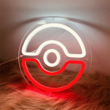 Brighten Up Your Gaming Room, Party, or Store with a Pokeball LED Neon Sign.