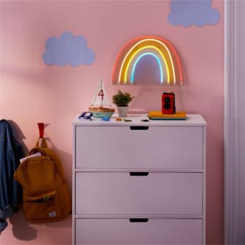 Brighten Up Your Child&#039;s Room, Play Area or Birthday Celebrations with Rainbow LED Neon Kids Wall Decor LED Neon Sign.