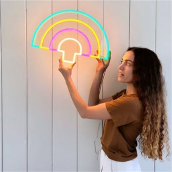 Brighten Up Your Space: Perfect for Home Decor, Office Ambiance, and Party Vibes with Rainbow LED Room Decoration Neon Lights.