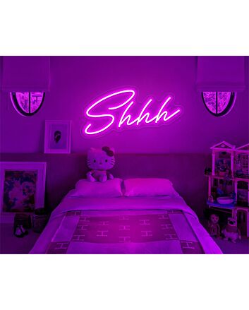 Brighten Up Your Space: Shhh LED Neon Sign for Bars, Bedrooms, and Chill-Out Areas